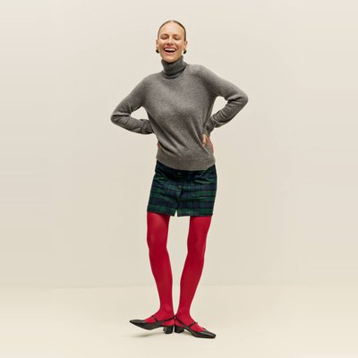 Jupe courte droite à carreaux, certifiée OEKO-TEX MONOPRIX