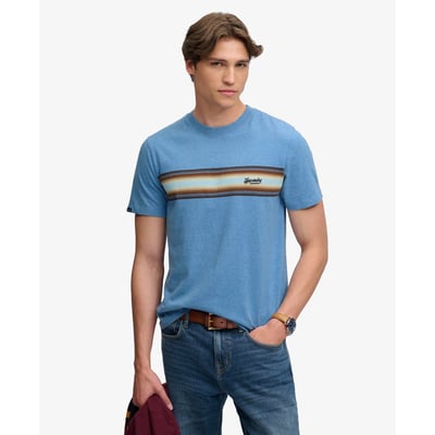 T-shirt Outdoor Stripe Logo Coupe Décontractée SUPERDRY
