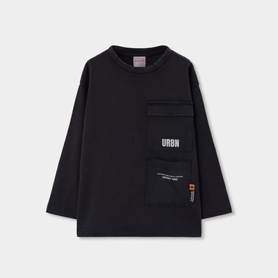 T-shirt garçon en maille avec texte URBN BOBOLI