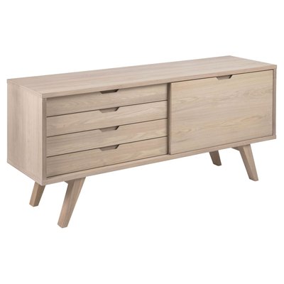 Buffet Aline en panneaux de particules avec 4 tiroirs et 1 porte coulissante TOILINUX