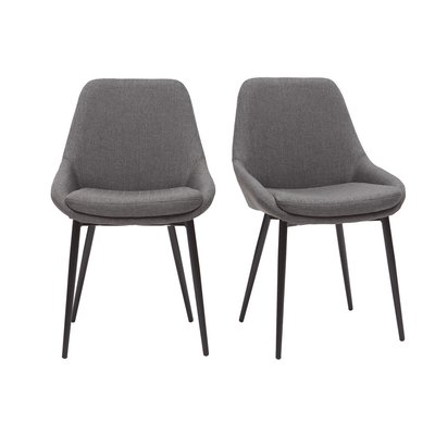 Chaises design pieds métal (lot de 2) HOLO MILIBOO