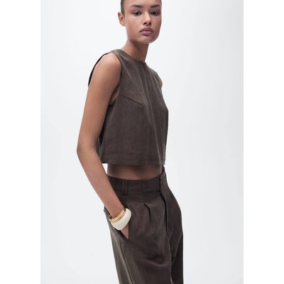 Top en lyocell avec boutons dans le dos MANGO