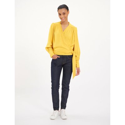 Blouse coupe ample en crêpe Elena jaune INES DE LA FRESSANGE PARIS