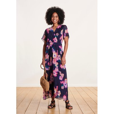 Robe longue en voile imprimé fleuri LA FEE MARABOUTEE