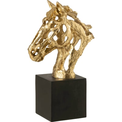 Sculpture cheval sur socle en résine RECOLLECTION