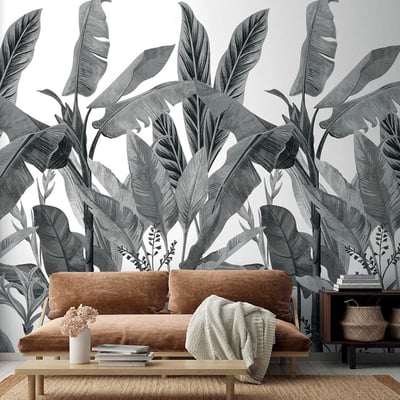 Papier peint bananier en monochRome HEXOA