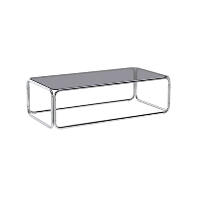 Table basse vintage verre trempé et acier chromé NOLI SWEEEK