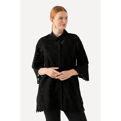 Chemisier en dentelle avec col chemise ULLA POPKEN