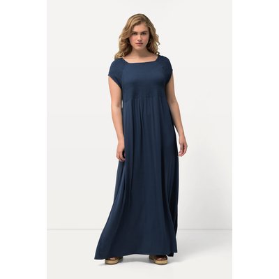 Robe smockée, coupe évasée. Encolure carrée ULLA POPKEN