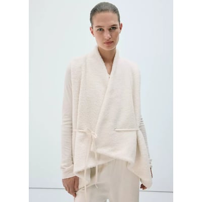 Gilet imitation mouton retourné croisé MANGO