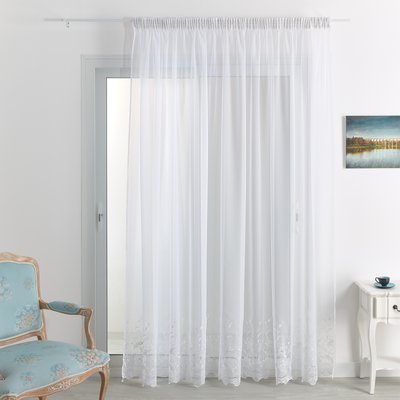 Voilage en voile avec base brodée HOME MAISON