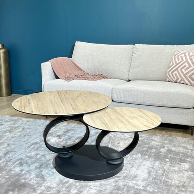 Table basse pivotante en céramique effet bois LOMBARDIE PIER IMPORT