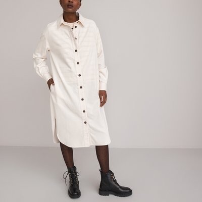 Plus size white shirt dress La Redoute