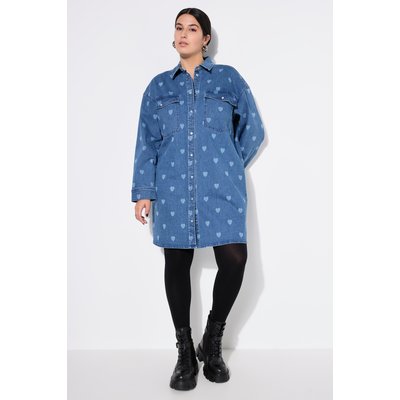 Robe en jean oversize, imprimé petits CŒURS STUDIO UNTOLD