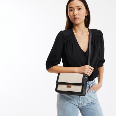 Сумка из двух материалов LA REDOUTE COLLECTIONS
