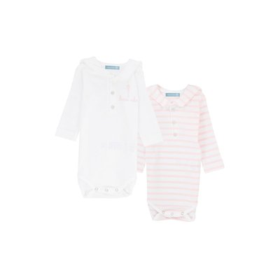 Lot de 2 bodies col marin en coton BRENDAN BABY ARMOR-LUX