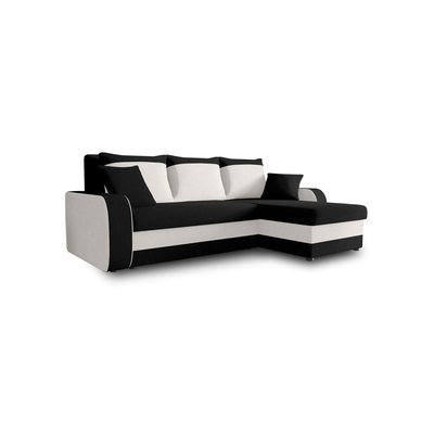 Canapé d'Angle Convertible en Tissu 4 places - ZELIE LISA DESIGN