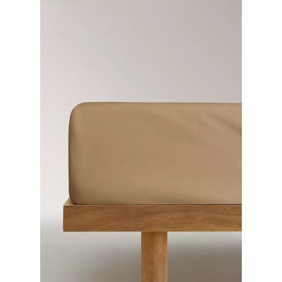 Drap-housse percale de coton 300 fils lit 150 cm MANGO HOME