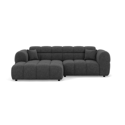 Canapé d'angle gauche en tissu texturé, MINI RAY BEST MOBILIER