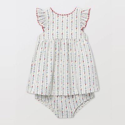 Robe avec bloomer rayés et imprimés en coton BIO GOTS BOUT'CHOU