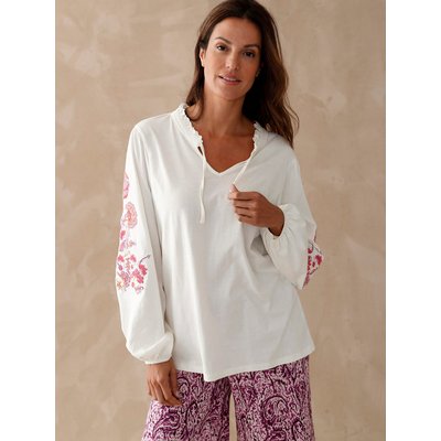 Tee-shirt brodé pur coton DAXON