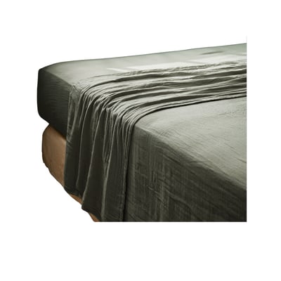 Drap plat double gaze de coton Gaia EDEN