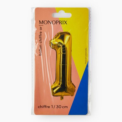 Ballon or chiffre 1 MONOPRIX MAISON