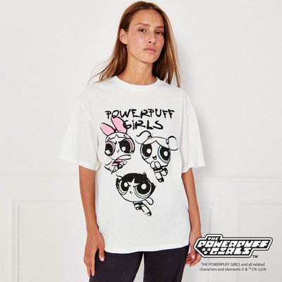 T-shirt en coton super nana GRAPHITIPOWERI UNDIZ