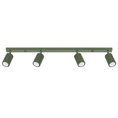 Plafonnier Aluminium Vert Olive GU10 4 Karbon Line EDEN