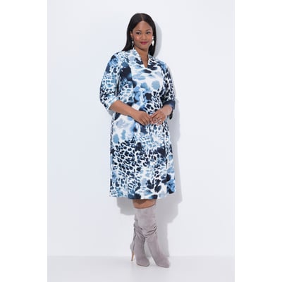 Robe en jersey point de Rome à col jabot ULLA POPKEN