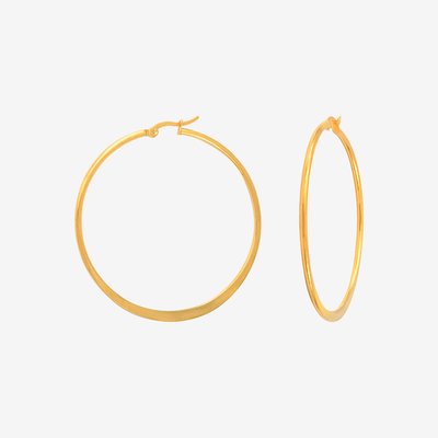 Boucles d'oreilles créoles petit modèle doré à l'or fin GIORGIA CAROLINE NAJMAN