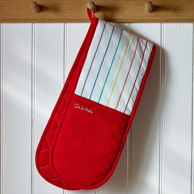 Colour Me Happy Double Oven Glove in Multi Colour Stripes SUR LA TABLE 