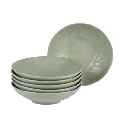 Assiette creuse   sauge 19 cm (lot de 6)-VÉSUVIO TABLE PASSION