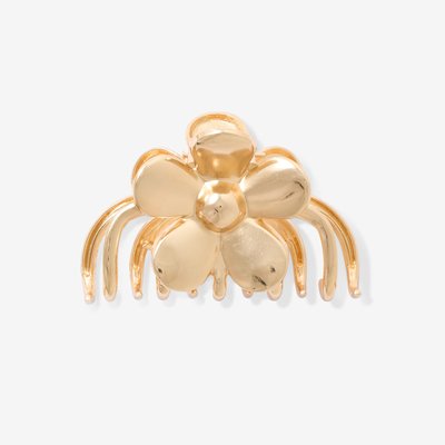 Pince à cheveux fleur en métal doré BALABOOSTE