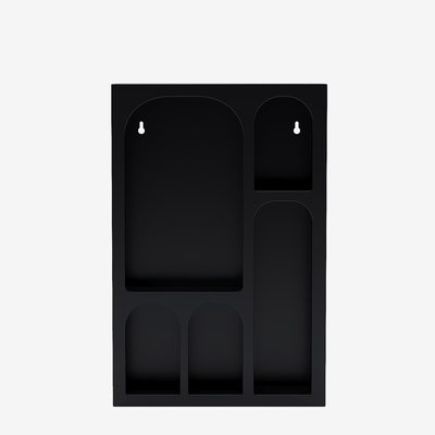 Étagère murale en bois noire 5 niches - HORTENSE POTIRON PARIS
