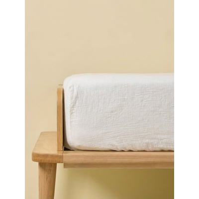 Drap-housse gaze de coton "GAUFREE" CYRILLUS