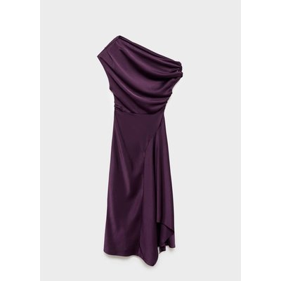 Robe satinée asymétrique MANGO