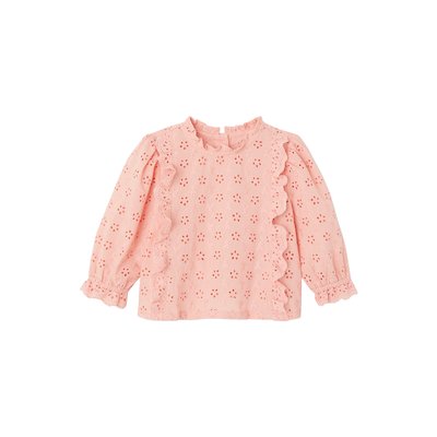 Blouse en broderie anglaise Bébé à volants VERTBAUDET