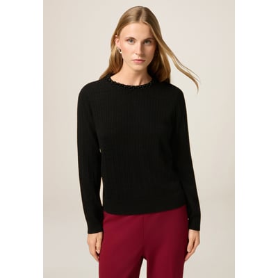 Pull à col rond avec applications OLTRE