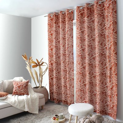 Rideau à oeillets en coton recyclé Chambray HOME MAISON