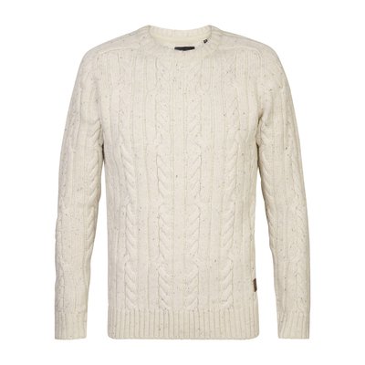 Jersey con cuello redondo y punto trenzado PETROL INDUSTRIES