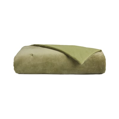 Couvre lit en velours vert, ROMY DESFORGES
