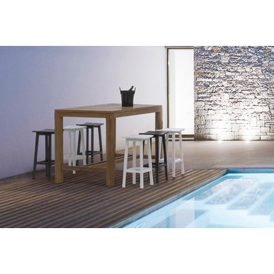 Tabouret de bar de jardin en métal blanc H71 - BAYONNE HELLIN, DEPUIS 1862