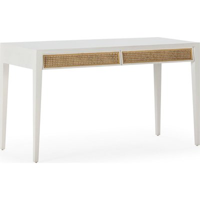Bureau bois de cèdre et rotin  naturel design élégant RECOLLECTION