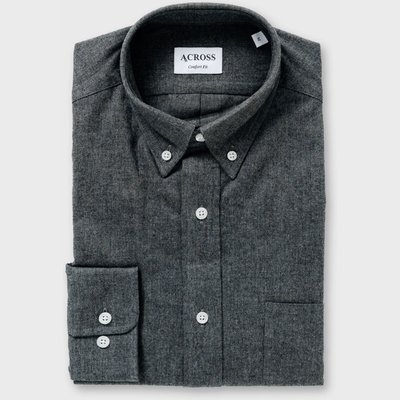 Chemise Confort fit en flanelle à chevrons ACROSS