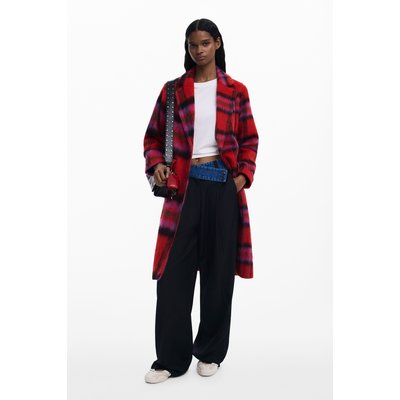 Manteau à carreaux rouges DESIGUAL