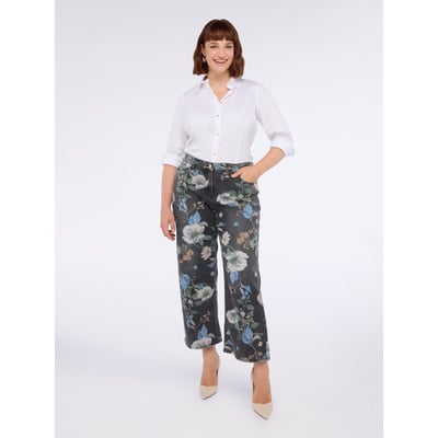 Pantacourt En Jean Gris Pour Femme - Marque La Redoute - Taille 48 - Occasion En Très Bon état