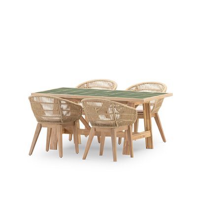Salon de jardin, 4 chaises, BISBAL & PROVENZA DEFORA HOME