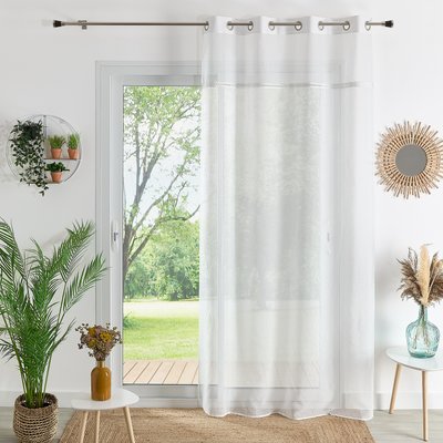Voilage à oeillets avec ruban macramé HOME MAISON