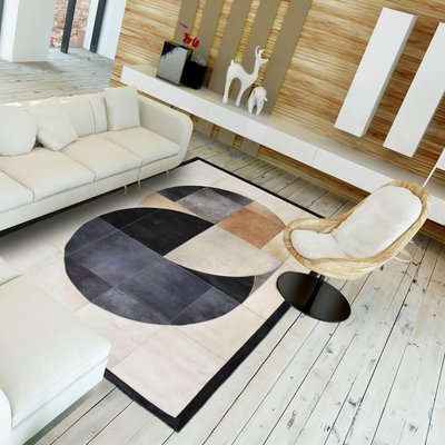 Tapis en peau de vache kilm fait à la main UN AMOUR DE TAPIS